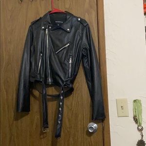 Black moto jacket